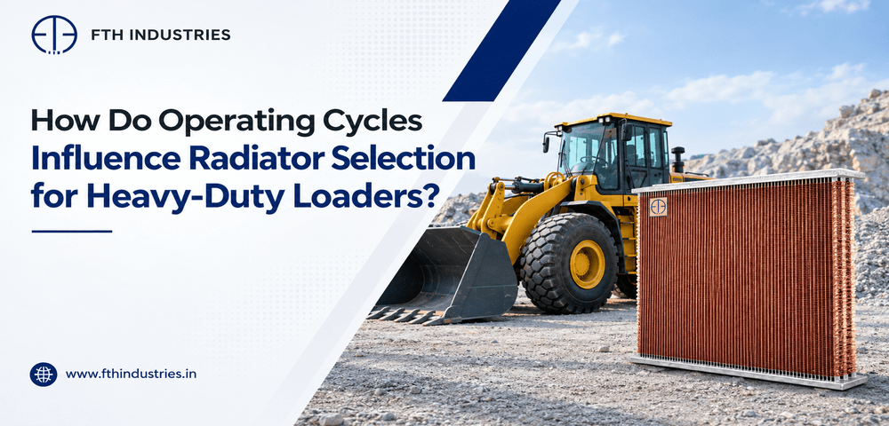 Heavy-duty loader radiator selection based on operating cycles