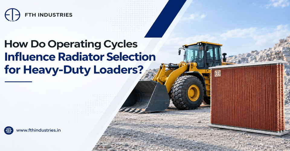 Heavy-duty loader radiator selection based on operating cycles